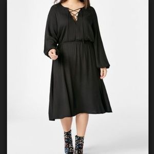 Lace-up Midi Dress